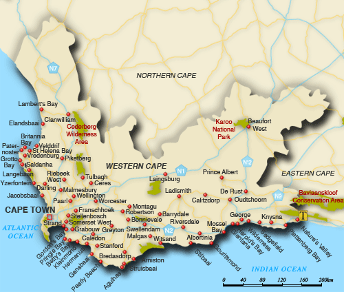 western cape map